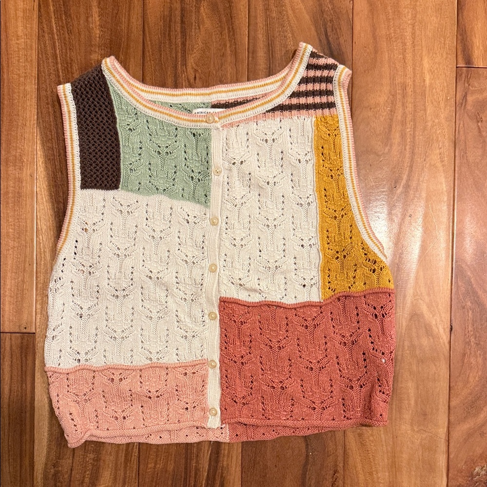 American Eagle Outfitters Multicolor Knit Vest